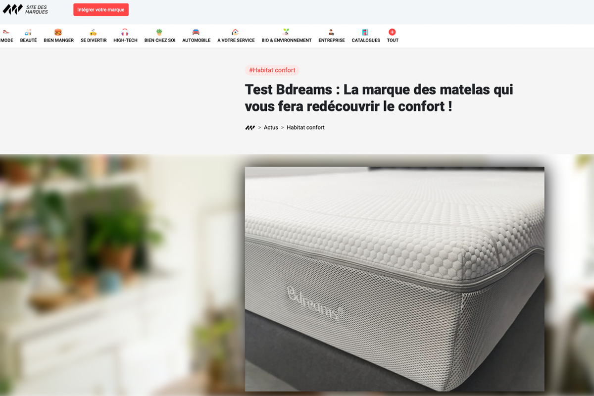 Sites des marques test Bdreams